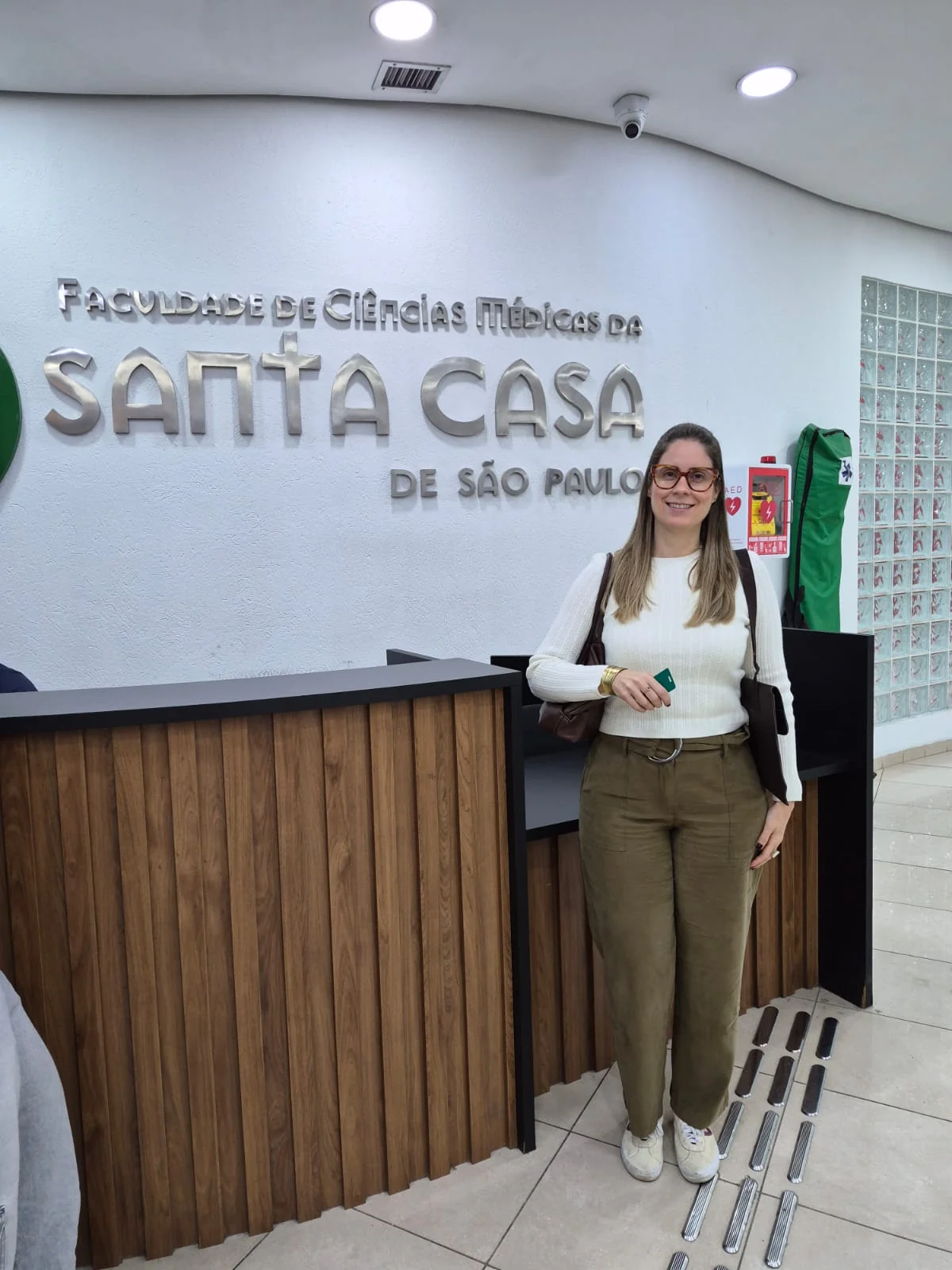 Lucia na Faculdade de Ciências Médicas da Santa Casa de São Paulo